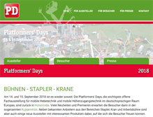 Tablet Screenshot of platformers-days.de